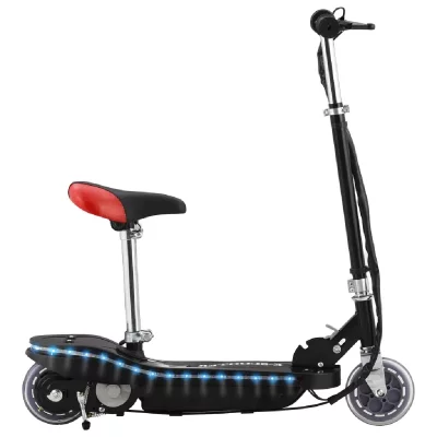 VIDAXL   Trottinette &eacute;lectrique avec selle et LED 120 W Noir