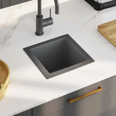VIDAXL  - vier de cuisine fait main Noir Acier inoxydable