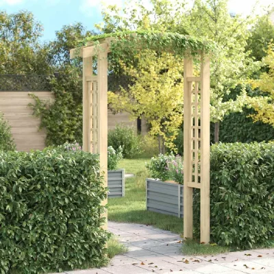 Vidaxl vo&ucirc;te en treillis 105x35x210 cm bois 41662