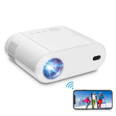 Vid&eacute;oprojecteur 1080P Native 4K Android 11 M&eacute;moire 32 Go WiFi 6 Mise au point auto -Blanc