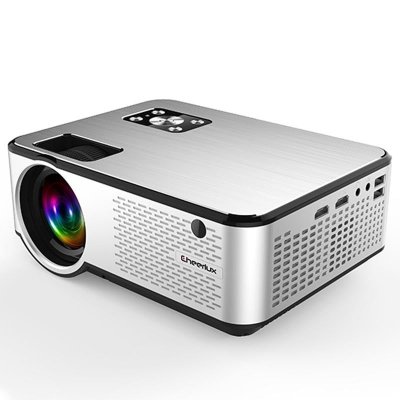 YONIS Vid&eacute;oprojecteur HD 720p LED 5000 lm Projection 50-300 Pouces HDMI USB Noir