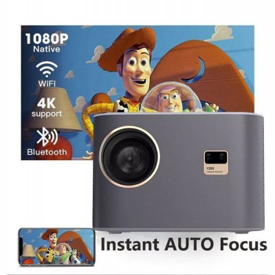  Vid&eacute;oprojecteur Intelligent Android Wallace Saturn Q9 Full HD 12000 Lumens