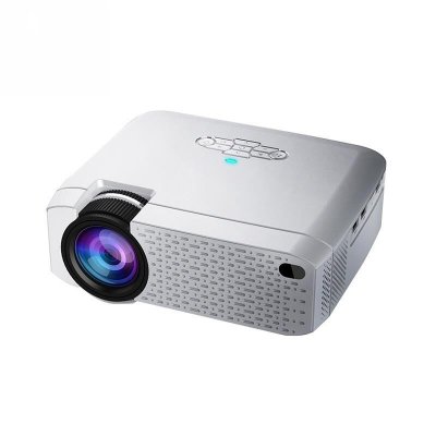 YONIS Videoprojecteur LED HD 1600 Lumens Portable Pour Home Cin&eacute;ma Avec Miroir Blanc 