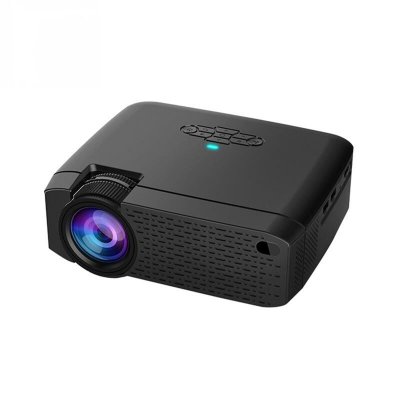 YONIS Videoprojecteur LED HD 1600 Lumens Portable Pour Home Cin&eacute;ma Avec Miroir Noir YO