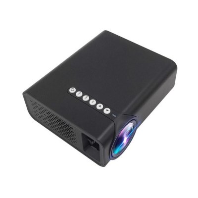 YONIS Vid&eacute;oprojecteur LED HD 1800 Lumens Haut-Parleur Int&eacute;gr&eacute; Multim&eacute;dia Portable Noir Noir 