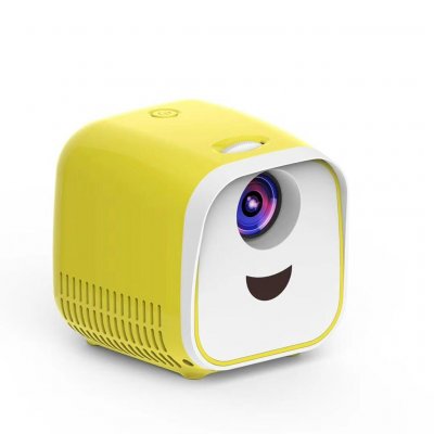 YONIS Vid&eacute;oprojecteur LED Portable 1080p Mini Avec Haut-Parleur Pour Maison Jaune YONI
