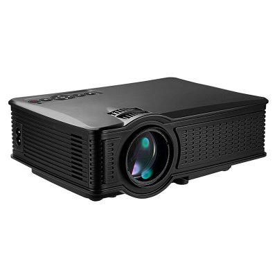 YONIS Vid&eacute;oprojecteur LED Portable 1800 Lumens Avec T&eacute;l&eacute;commande Pour Home Cin&eacute;ma Noir
