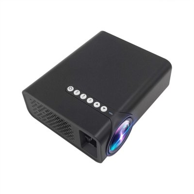YONIS Videoprojecteur LED Portable 1800LM HDMI USB VGA Home Cinema Multilingue Noir YO