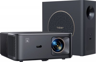 YABER Vid&eacute;oprojecteur  K2s Pro Premium Th&eacute;&acirc;tre Full HD et 4K UHD Noir + Subwoofer 