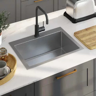 VIDAXL Vier de cuisine fait main Acier inoxydable