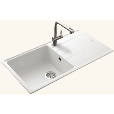 SCHOCK Vier granit blanc  element 1 grand bac 1 &eacute;gouttoir - blanc