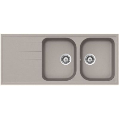 SCHOCK Vier granit gris b&eacute;ton  viola 2 bacs 1 &eacute;gouttoir - gris