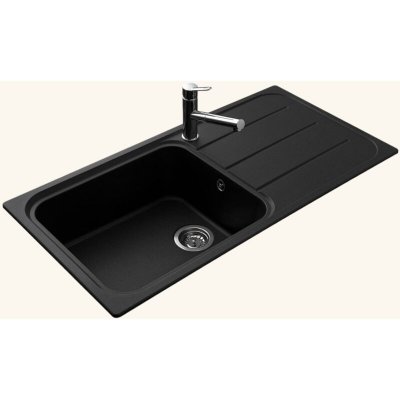 EWI Vier granit noir  oglio 1 grand bac 1 &eacute;gouttoir - noir