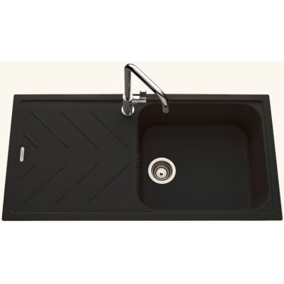 LUISINA Vier granit noir  arpege 1 grand bac 1 &eacute;gouttoir - noir