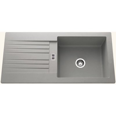CUISISSIMO Vier synth&egrave;se b&eacute;ton pluton 1 grand bac 1 &eacute;gouttoir - gris