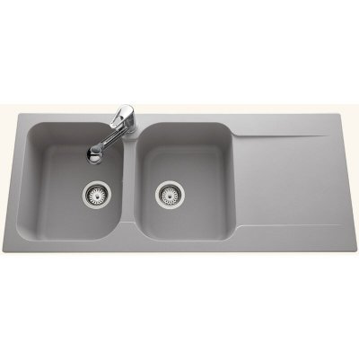 EWI Vier synth&egrave;se gris clair  ziggy 2 bacs 1 &eacute;gouttoir - gris