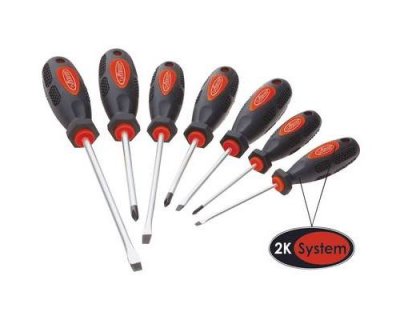 VIGOR  pour latelier Jeu de tournevis 7 pi&egrave;ces vis &agrave; fente, cruciforme Phillips