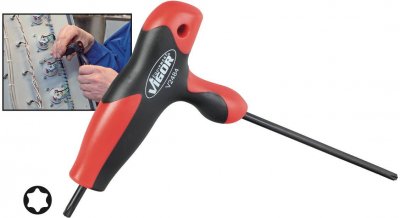 VIGOR  V2483 Tournevis Torx &agrave; poign&eacute;e en T T30 mm Longueur 216 mm