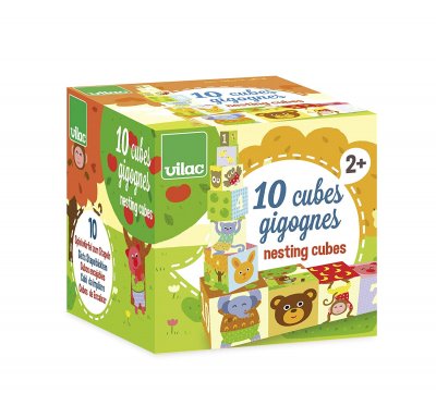 VILAC  - 4600 - Jouet Premier Age - 10 Cubes Gigognes M&eacute;lusine