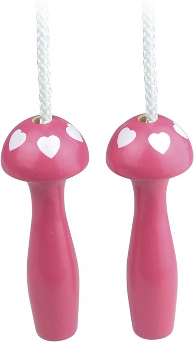 VILAC  - Jouet en Bois - Corde &agrave; Sauter - C&oelig;ur - Fuchsia/Rose/Blanc - 3006F