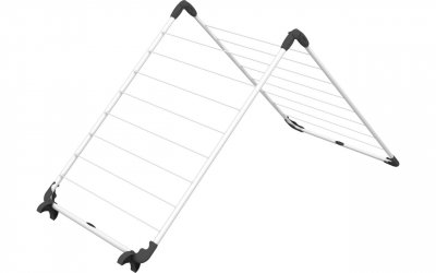 VILEDA  157234acrobath s&eacute;choir, acier, blanc, 69x 24,5x 73cm