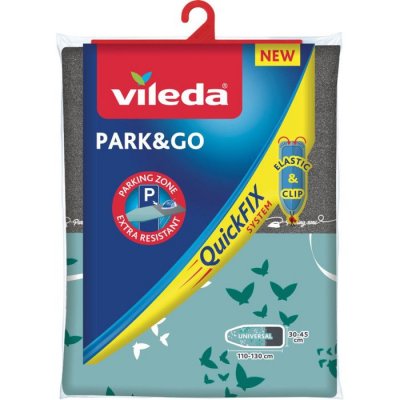 VILEDA  Park And Go 163251 Metallic Ironing Board Cover 110x30 Cm Vert