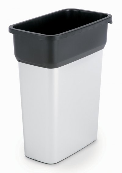 VILEDA  Poubelle PP de tri s&eacute;lectif en polypropyl&egrave;ne 55L - Aspect inox