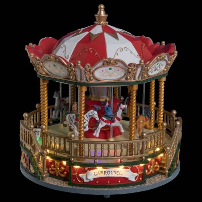 FEERIC LIGHTS & CHRISTMAS Village de No&euml;l lumineux Carrousel Nicolas