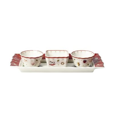 VILLEROY & BOCH Villeroy & Boch Coupe, Blanc / Multicolore, Ensemble de 4 pi&egrave;ces