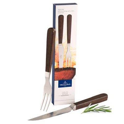 VILLEROY & BOCH Villeroy & Boch - Texas Couverts &agrave; pizza&steak Set2pcs 25x5,5x2cm
