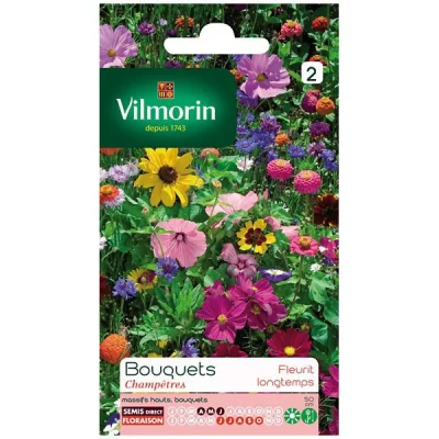 VILMORIN  5859542 Pack de Graines Fleur pour Bouquets Champ&ecirc;tres