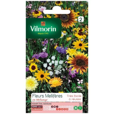 VILMORIN  5862842 Fleur mellif&egrave;re, Multicolore, 90 x 2 x 160 cm