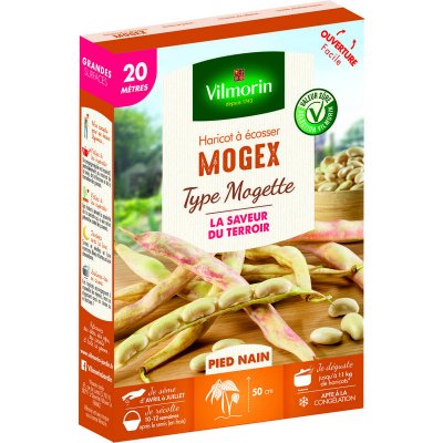 VILMORIN  - Graines de Haricot &agrave; &eacute;cosser Mogex type Mogette 20 m&egrave;tres