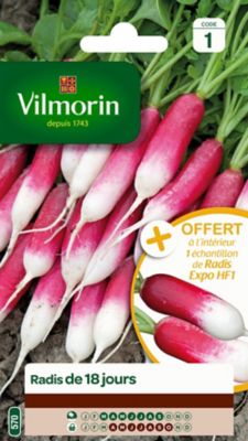 VILMORIN  Radis de 18 jours avec un &eacute;chantillon radis