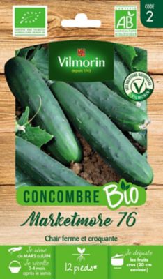 VILMORIN  Sachet graines Concombre Marketmore 76 Bio - Cucumis sativus