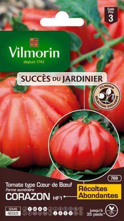 VILMORIN  - Sachet graines Tomate coeur de boeuf Corazon HF1