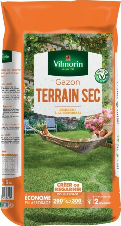 VILMORIN  semences de gazon rustique pour terrain sec - 5 kg