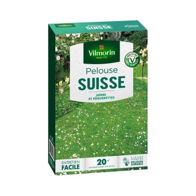VILMORIN  Semences de pelouse Suisse - P&acirc;querettes - Bo&icirc;te de 500 g