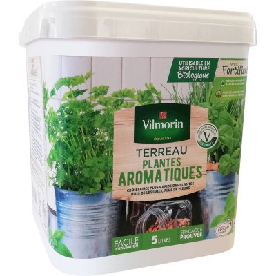 VILMORIN  - Terreau Pots de Jardini&egrave;res aromatiques seau de 5 litres