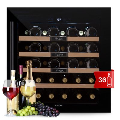KLARSTEIN Vinsider 36 Built-in Uno Cave &Agrave; Vin Encastrable 36 Bouteilles 92 Litres En Acier Inoxydable