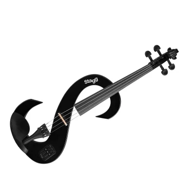 STAGG Violon &eacute;lectrique EVN 4/4 noir m&eacute;tallis&eacute;