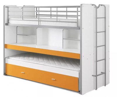 VIPACK  bonny compact80 lits superpos&eacute;s 2 couchages orange BONHS8011