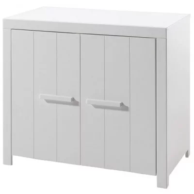 Vipack erik commode 2 portes pin massif laqu&eacute; blanc ERKO1214