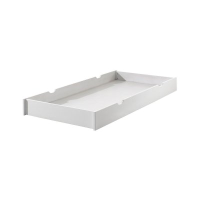 VIPACK  Erik Tiroir lit gigogne en bois laqu blanc L199 x H18,5 x P94 cm