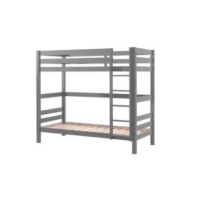 VIPACK  lit enfant superpos&eacute; hauteur 180 pino 90x200cm gris PISBOL17