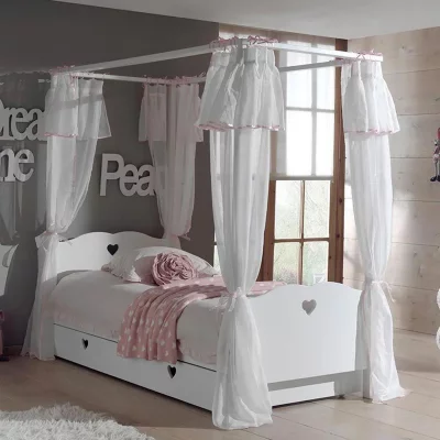 VIPACK  lit, Pin, Blanc, 90 x 200 cm
