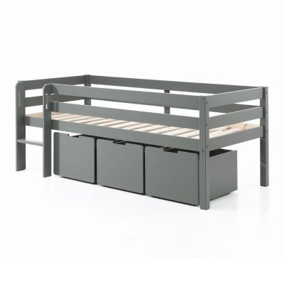 Vipack - PICOMSLD7017 - Lit mi-haut avec 3 tiroirs