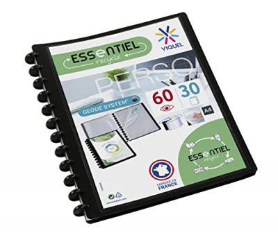 GENERIQUE VIQUEL Prot&egrave;ge-document Geode avec pochettes amovibles - 60 vues - Noir