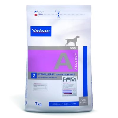 VIRBAC  Veterinary HPM Vet A2 Allergy Salmon Sac pour Chien 12 kg