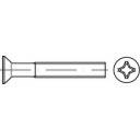 TOOLCRAFT Vis &agrave; t&ecirc;te frais&eacute;e  134494 200 pc(s) M3 18 mm t&ecirc;te frais&eacute;e cruciforme acier